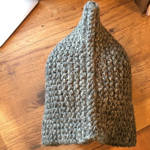 Hand-knitted, Chunky Knit, Grey Hoodie main image 5